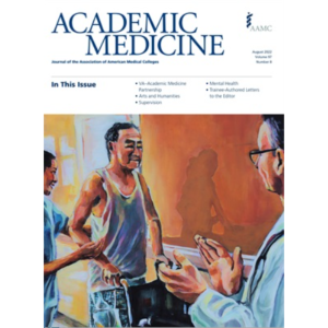 Cover of August 2022 edition of Academic Medicine journal