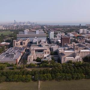 Aerial view of the UChicago Medicine and Pritzker School of Medicine campus