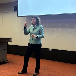 Alison Whelan, MD during her Medical Education Day Lecture on February 5, 2026