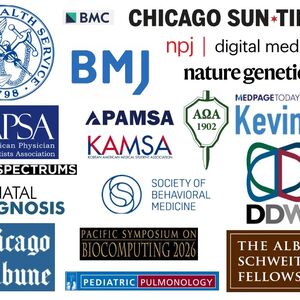 A collage of organizations, journals, and news outlets representing Pritzker student accomplishments in winter 2026