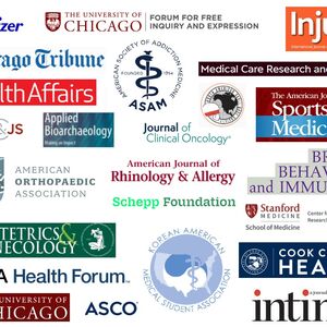 Logos of the organizations and journals representing Pritzker student accomplishments in Spring 2026